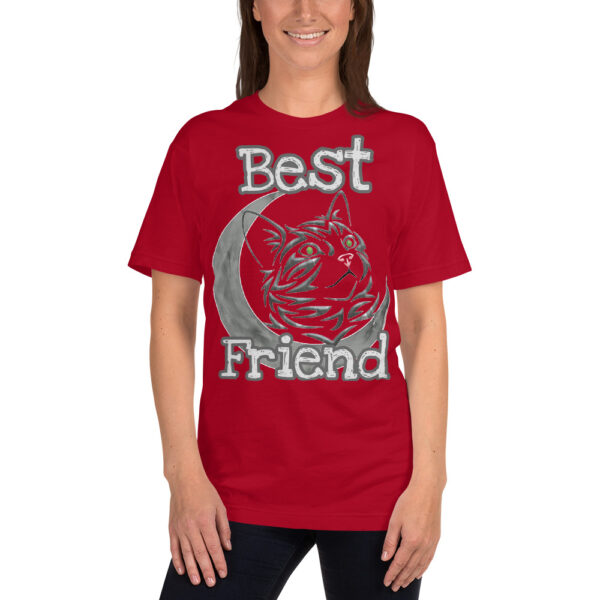 Cresent Moon with Kitty - Best Friend - Cat T-Shirt - Image 3